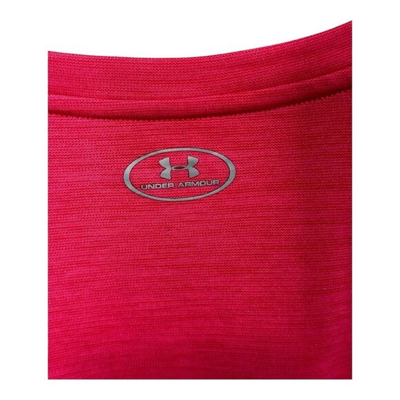 Under Armour pink coral colored v neck size small lightweight t shirt - Picture 6 of 7